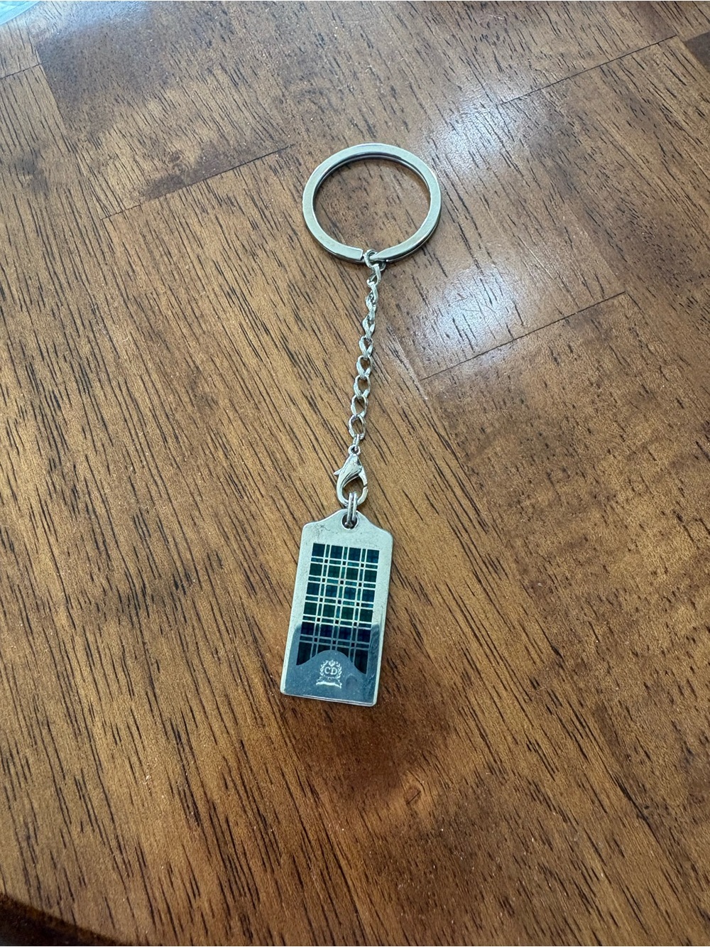 vintage Christian Dior silver keychain